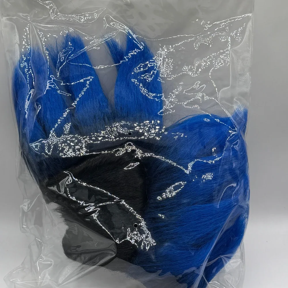 Costume Agent Inc Blue Black Mohawk Wig Spiky Punk Rock Synthetic Hair Kids